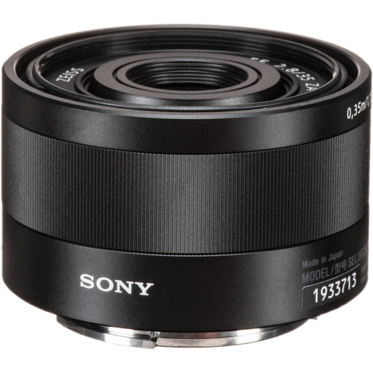 Lente Sony Sonnar T* FE 35mm f/2.8 ZA - vista trasera