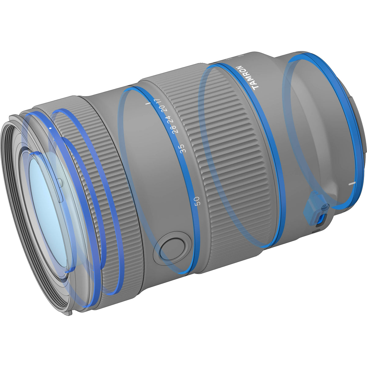 Lente Tamron 17-50mm f/4 Di III VXD - contenido de la caja