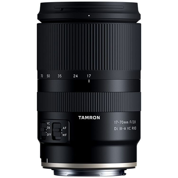 Lente Tamron 17-70mm f/2.8 Di III-A VC RXD - vista frontal