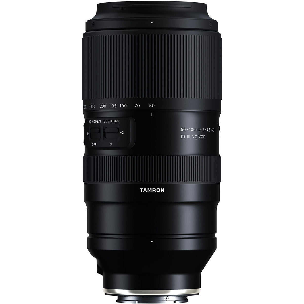 Lente Tamron 50-400mm f/4.5-6.3 Di III VC VXD - vista frontal