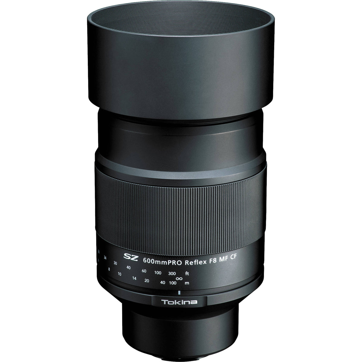 Lente Tokina SZ 600mm f/8 Pro Reflex MF CF - vista frontal