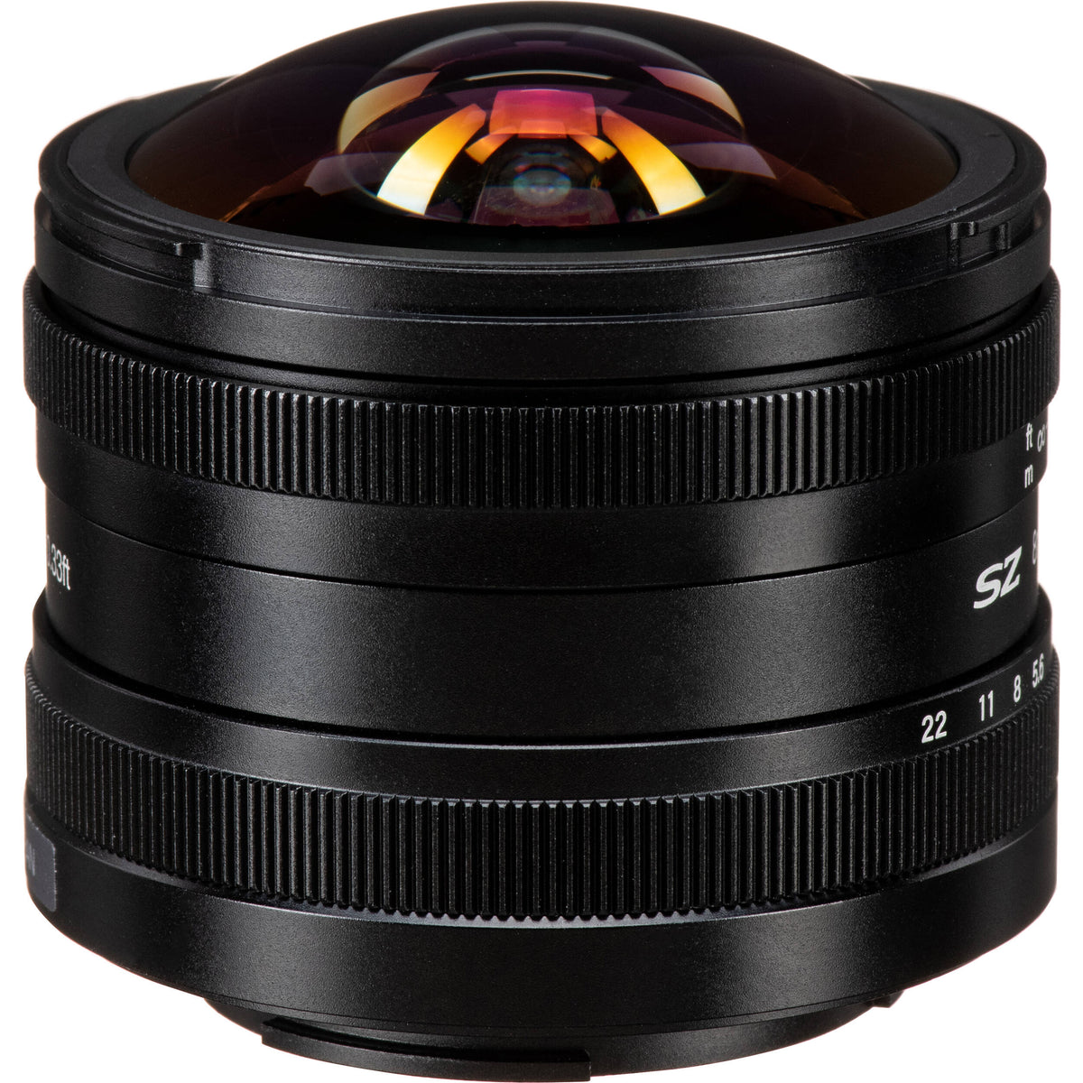 Lente Tokina SZ 8mm f/2.8 Fisheye - vista lateral