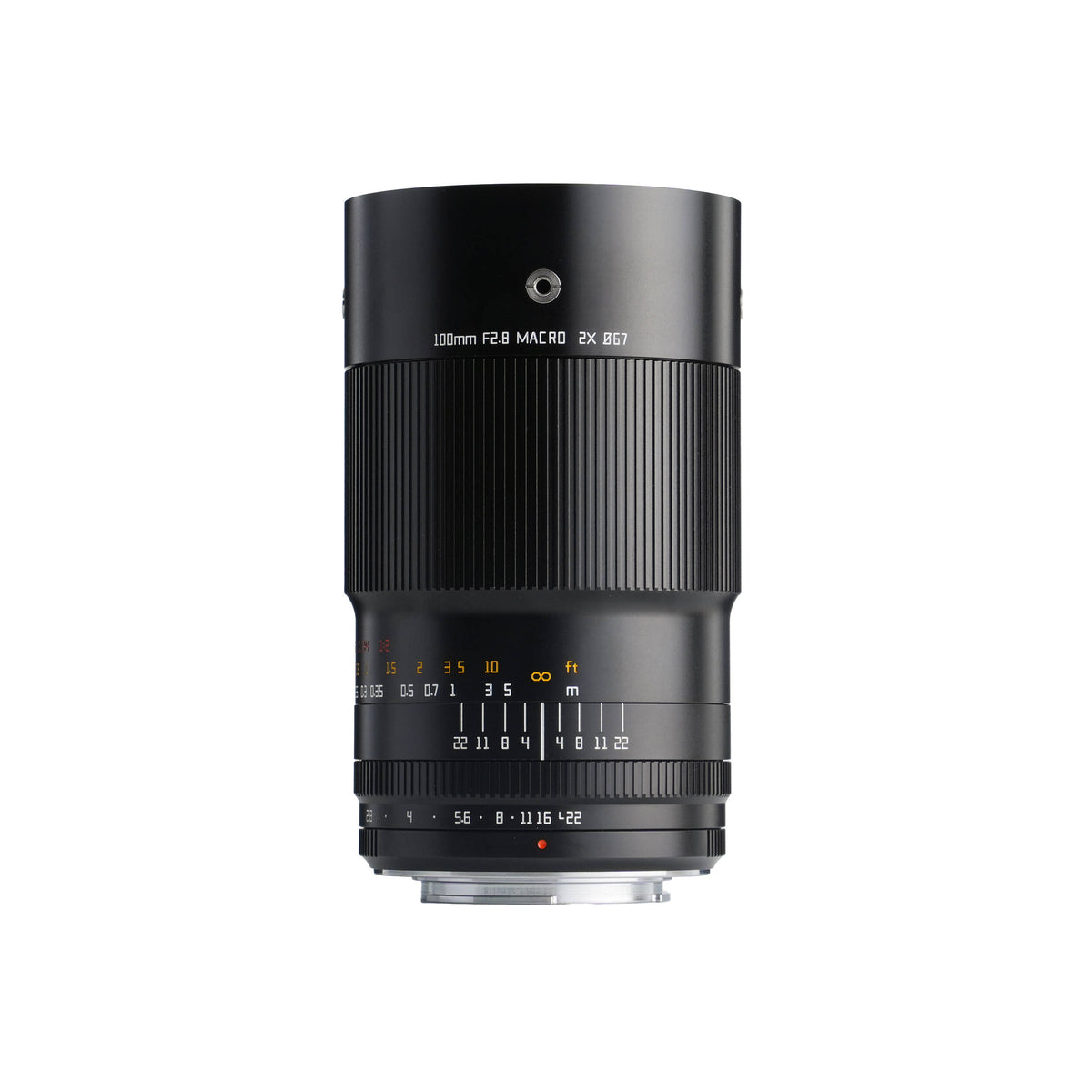 Lente TTArtisan 100mm f/2.8 Macro - vista frontal