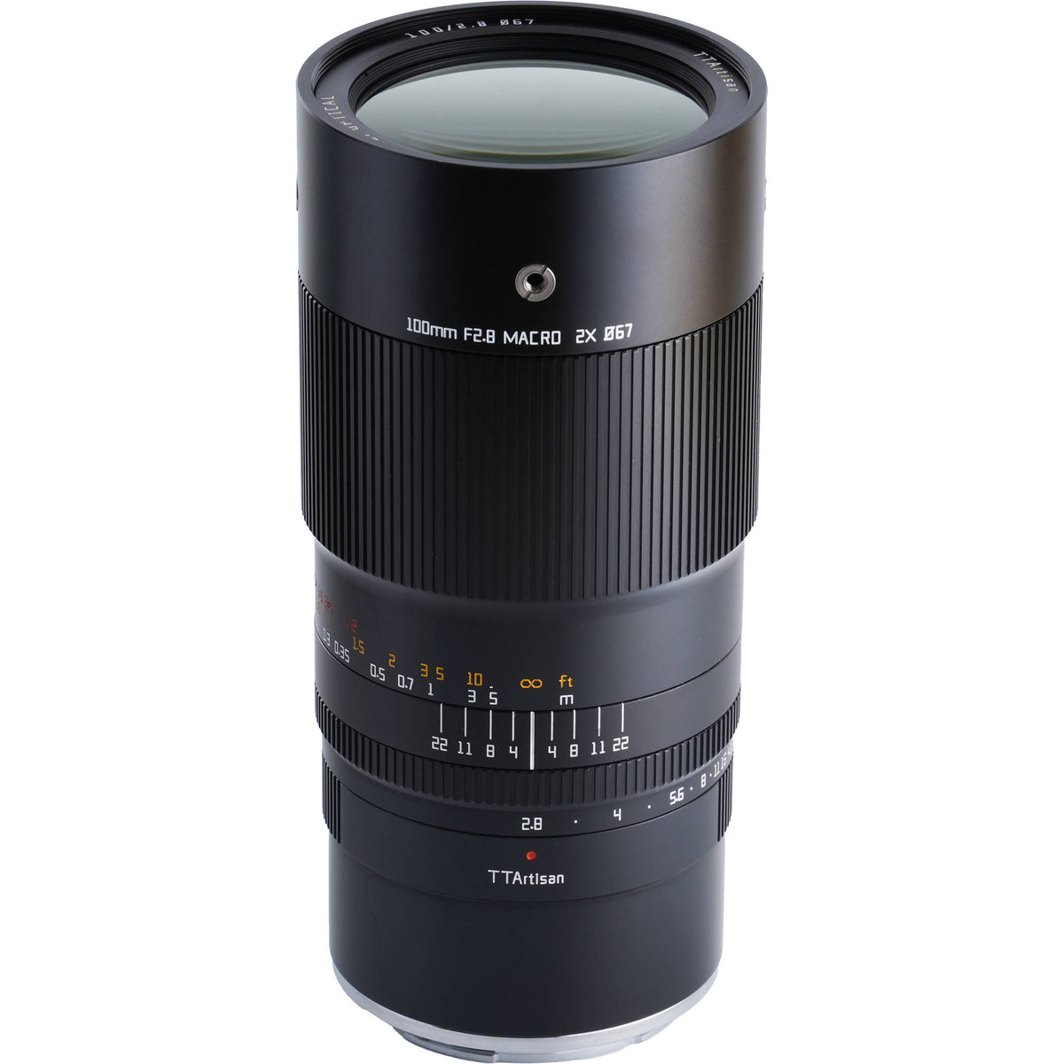 Lente TTArtisan 100mm f/2.8 Macro - vista frontal