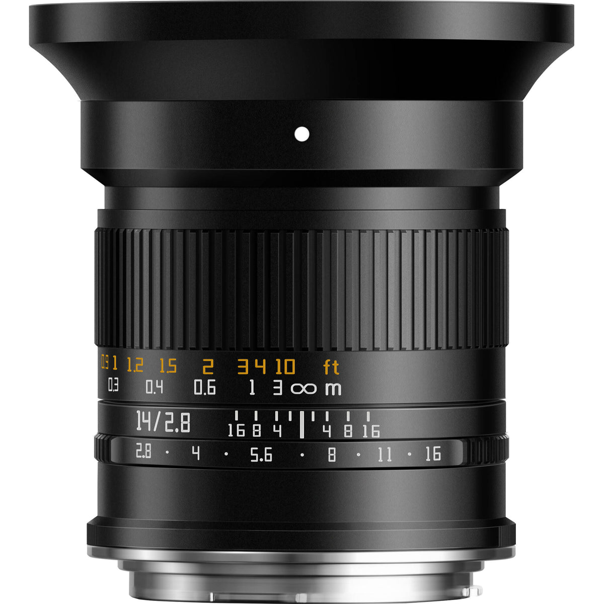 Lente TTArtisan 14mm f/2.8 (Negro) - vista frontal