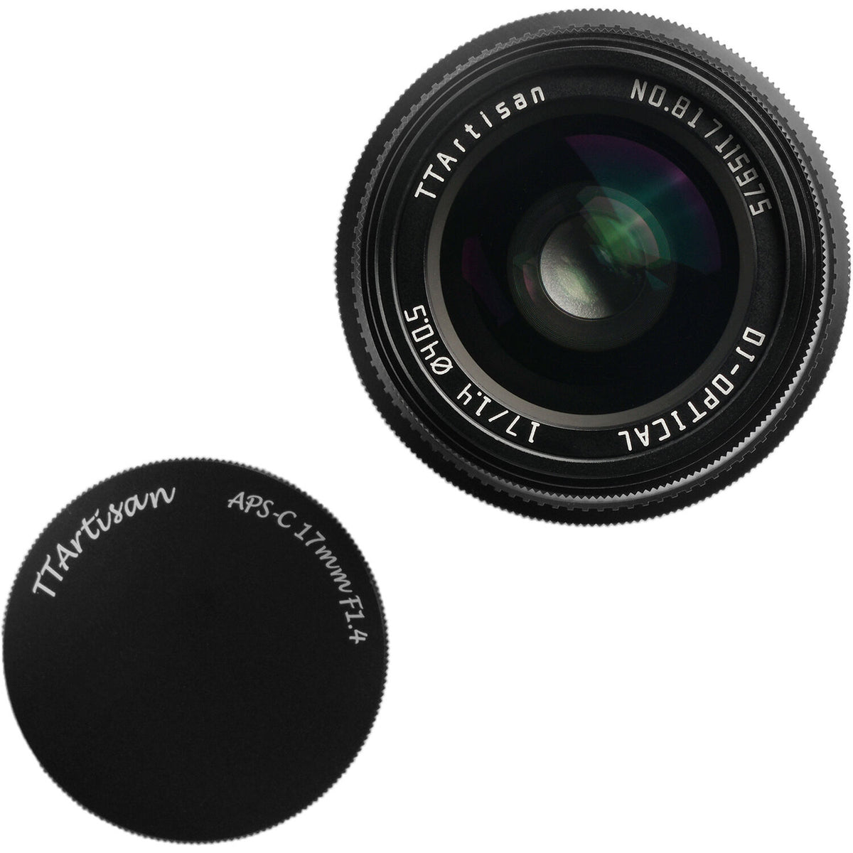 Lente TTArtisan 17mm f/1.4 (Negro) - contenido de la caja