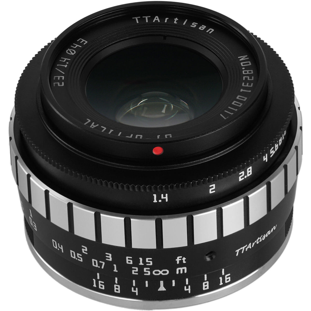 Lente TTArtisan 23mm f/1.4 (Negro & Plateado) - vista principal