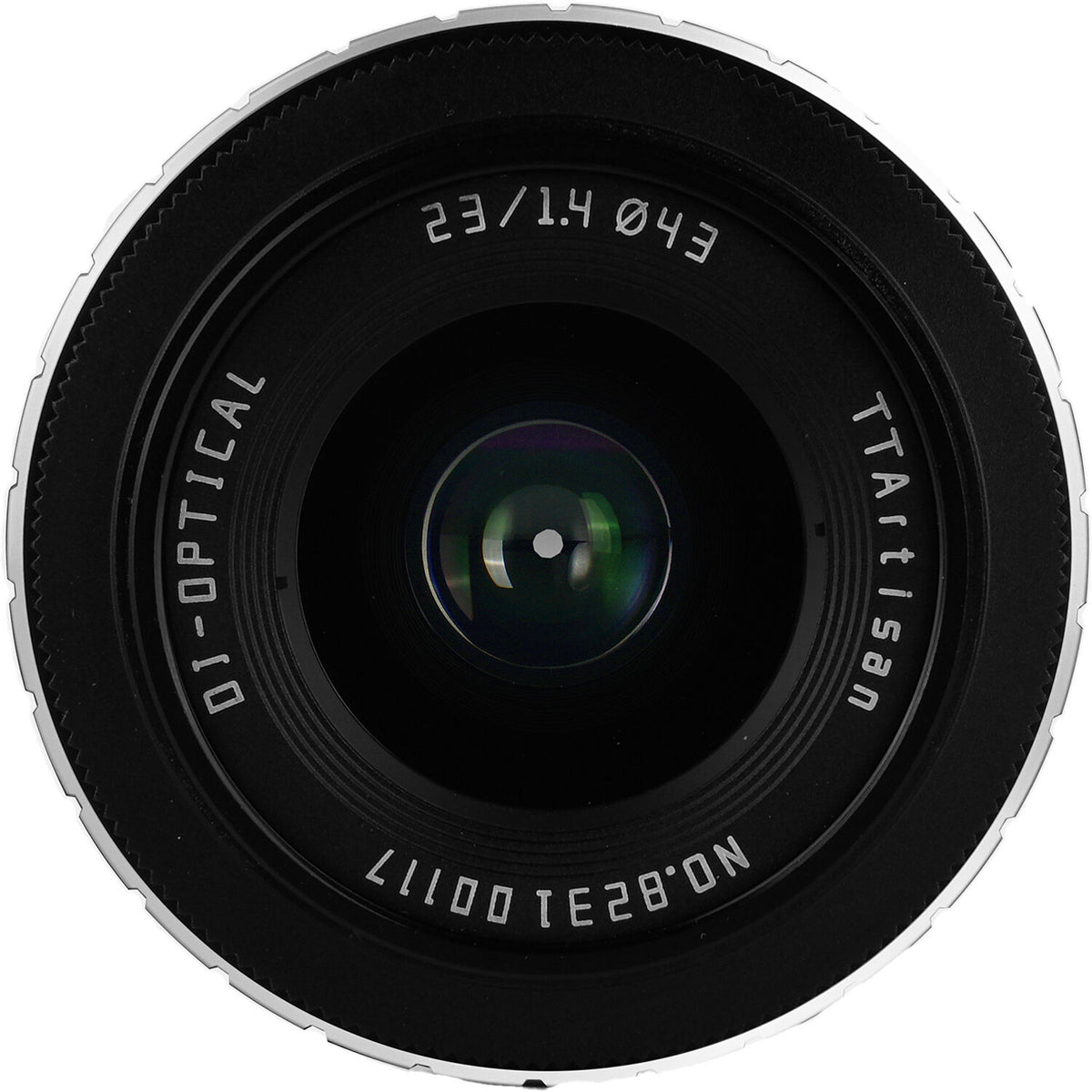 Lente TTArtisan 23mm f/1.4 (Negro & Plateado) - vista lateral