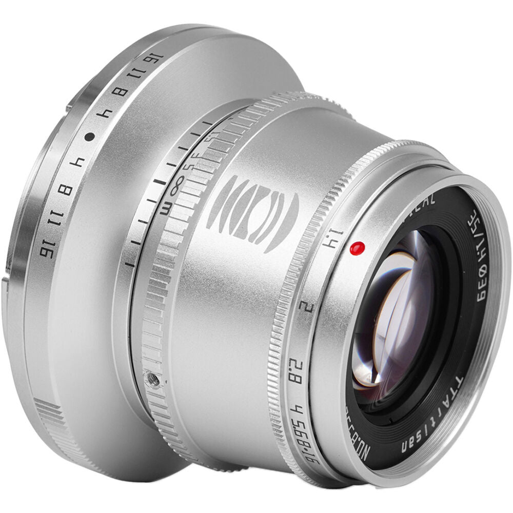 Lente TTArtisan 35mm f/1.4 (Plateado) - vista frontal