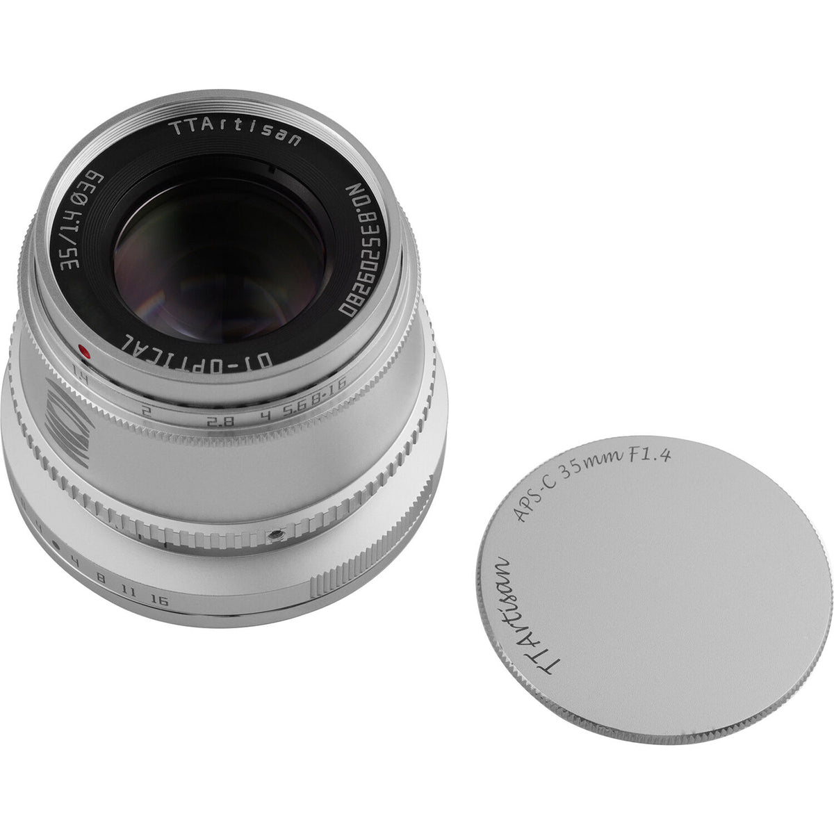 Lente TTArtisan 35mm f/1.4 (Plateado) - contenido de la caja