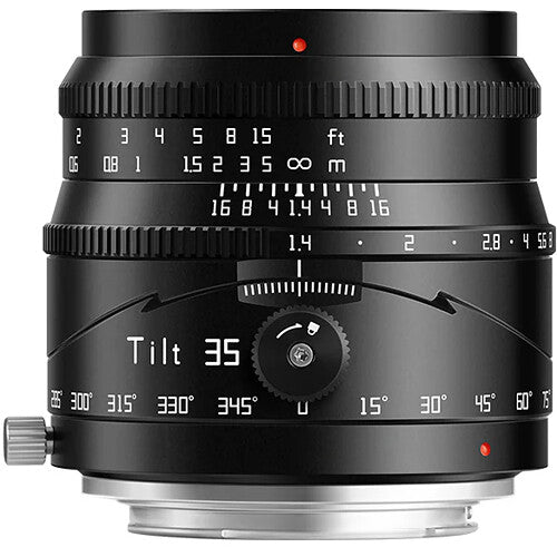 Lente TTArtisan 35mm f/1.4 Tilt (Negro) - vista frontal