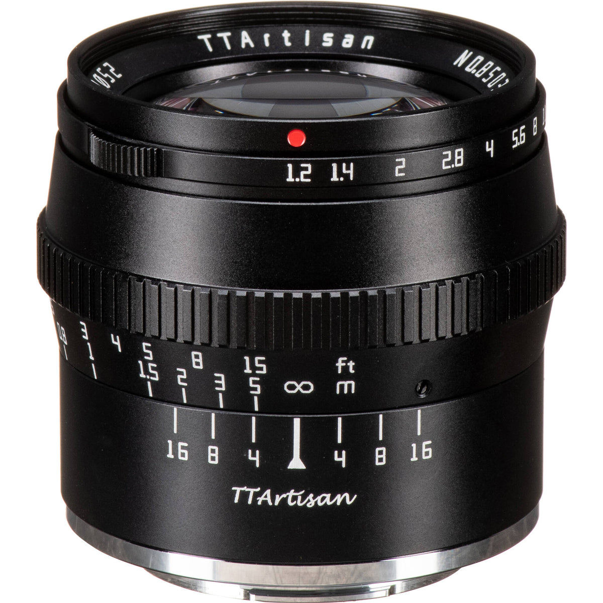 Lente TTArtisan 50mm f/1.2 (Negro) - vista frontal