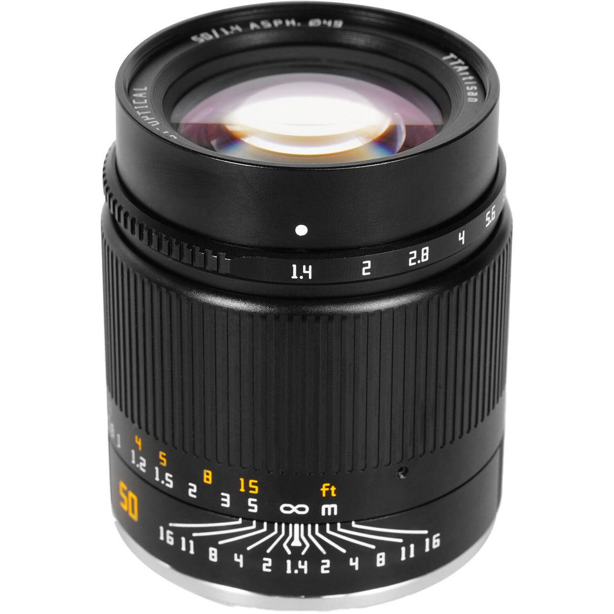 Lente TTArtisan 50mm f/1.4 Manual Focus - vista lateral