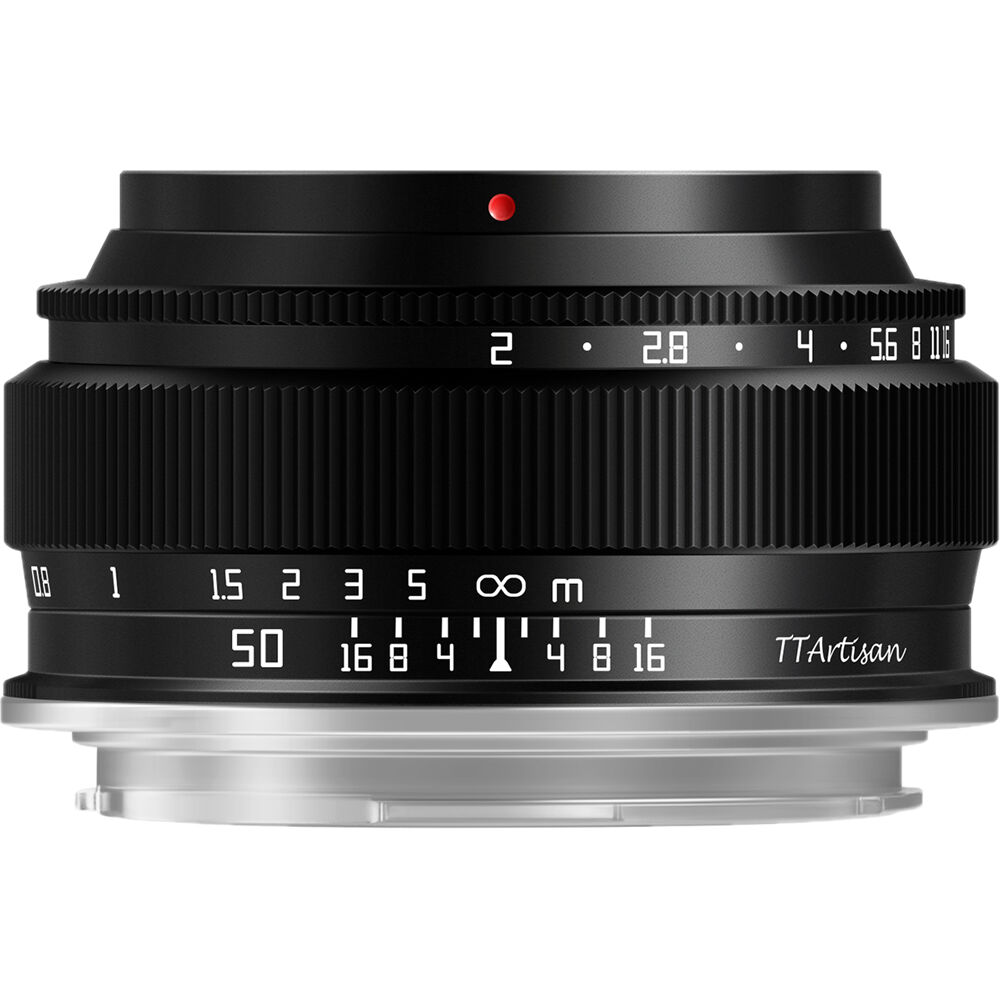 Lente TTArtisan 50mm f/2 - vista frontal