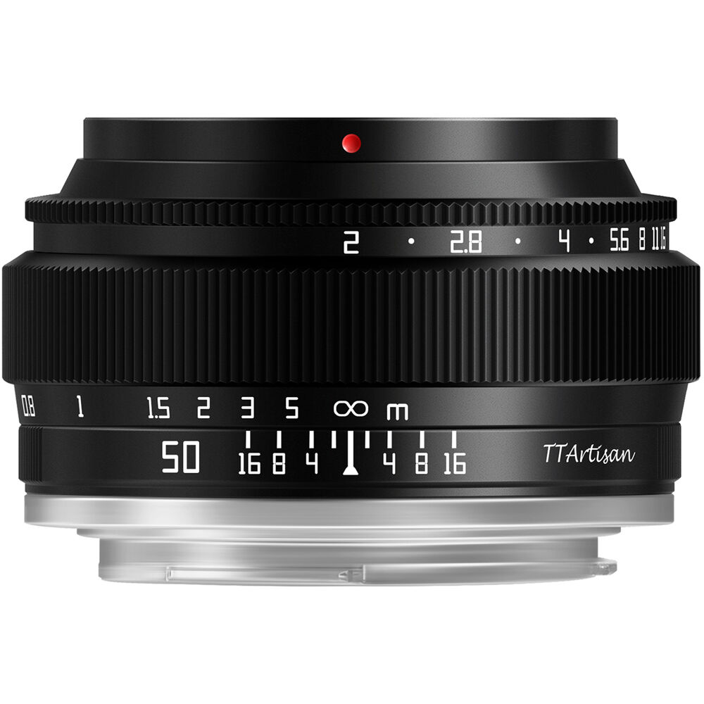 Lente TTArtisan 50mm f/2 (Negro) - vista frontal
