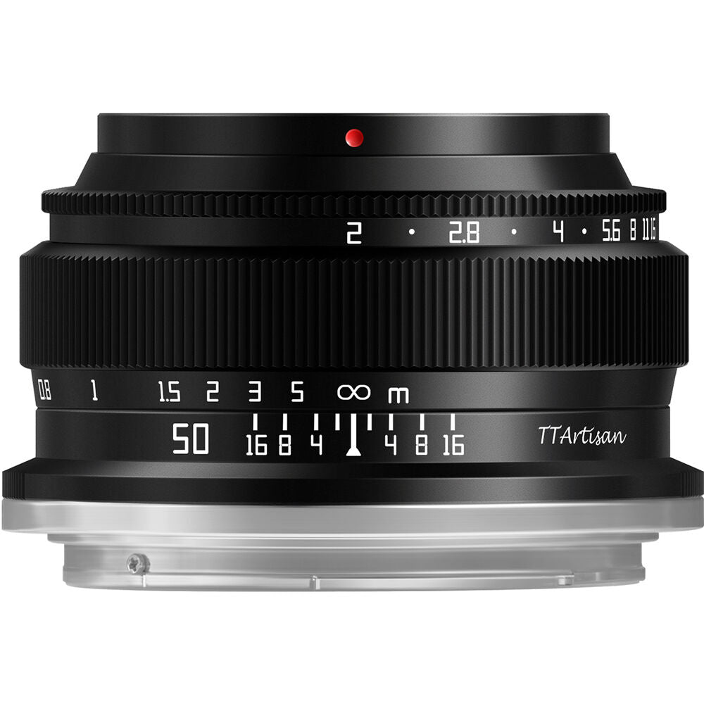 Lente TTArtisan 50mm f/2 (Negro) - vista frontal