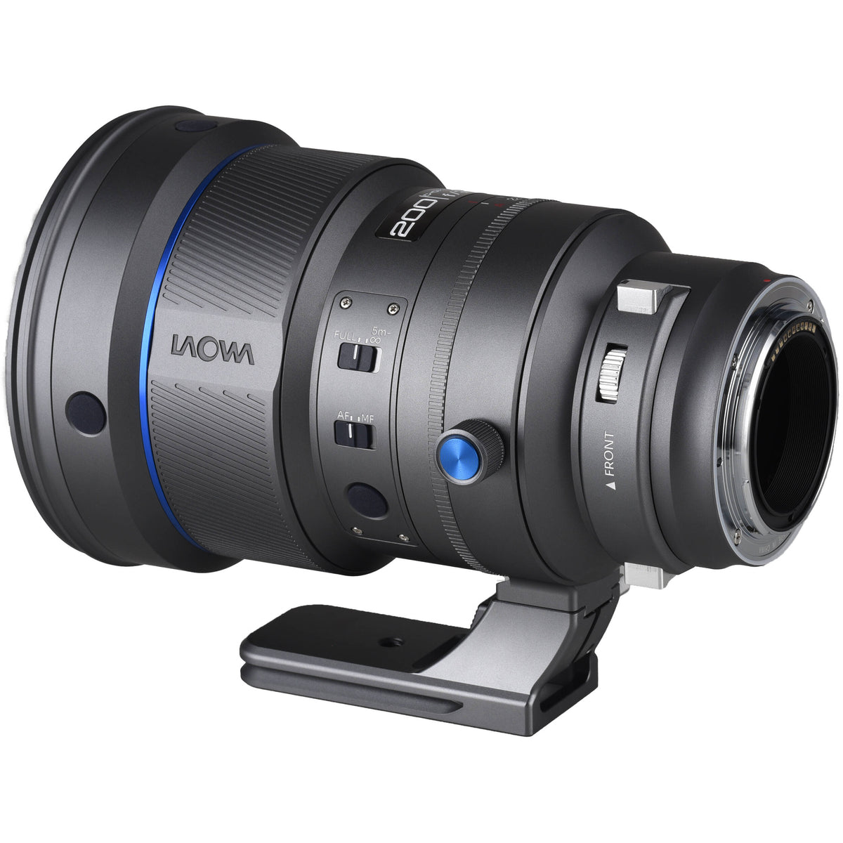 Lente Venus Optics 200mm f/2 AF FF Telephoto Prime (Gris) - vista trasera