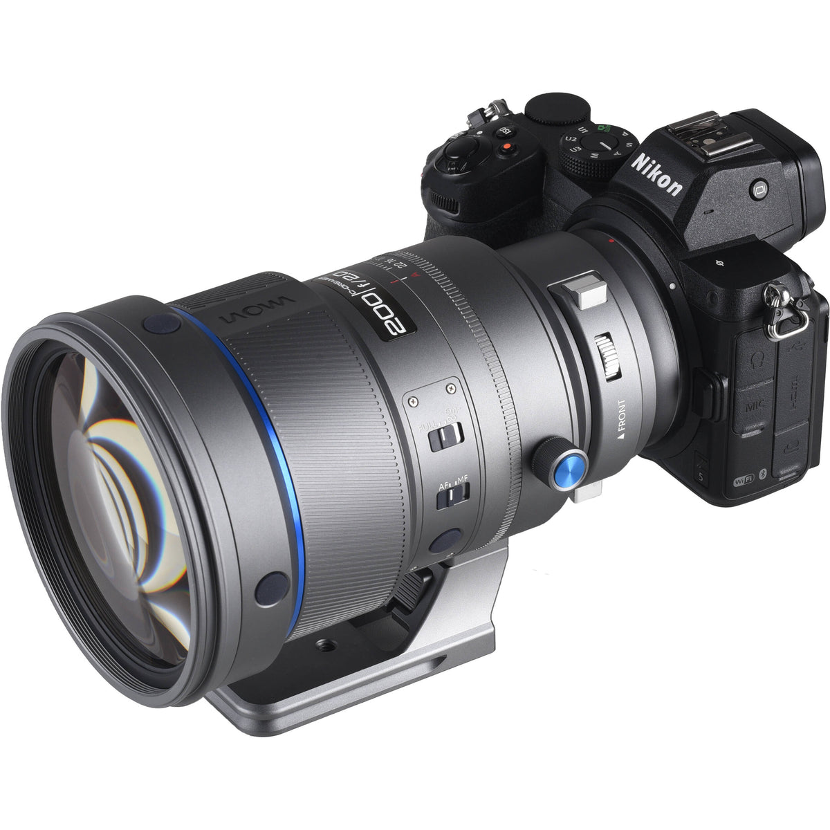 Lente Venus Optics 200mm f/2 AF FF Telephoto Prime (Gris) - contenido de la caja