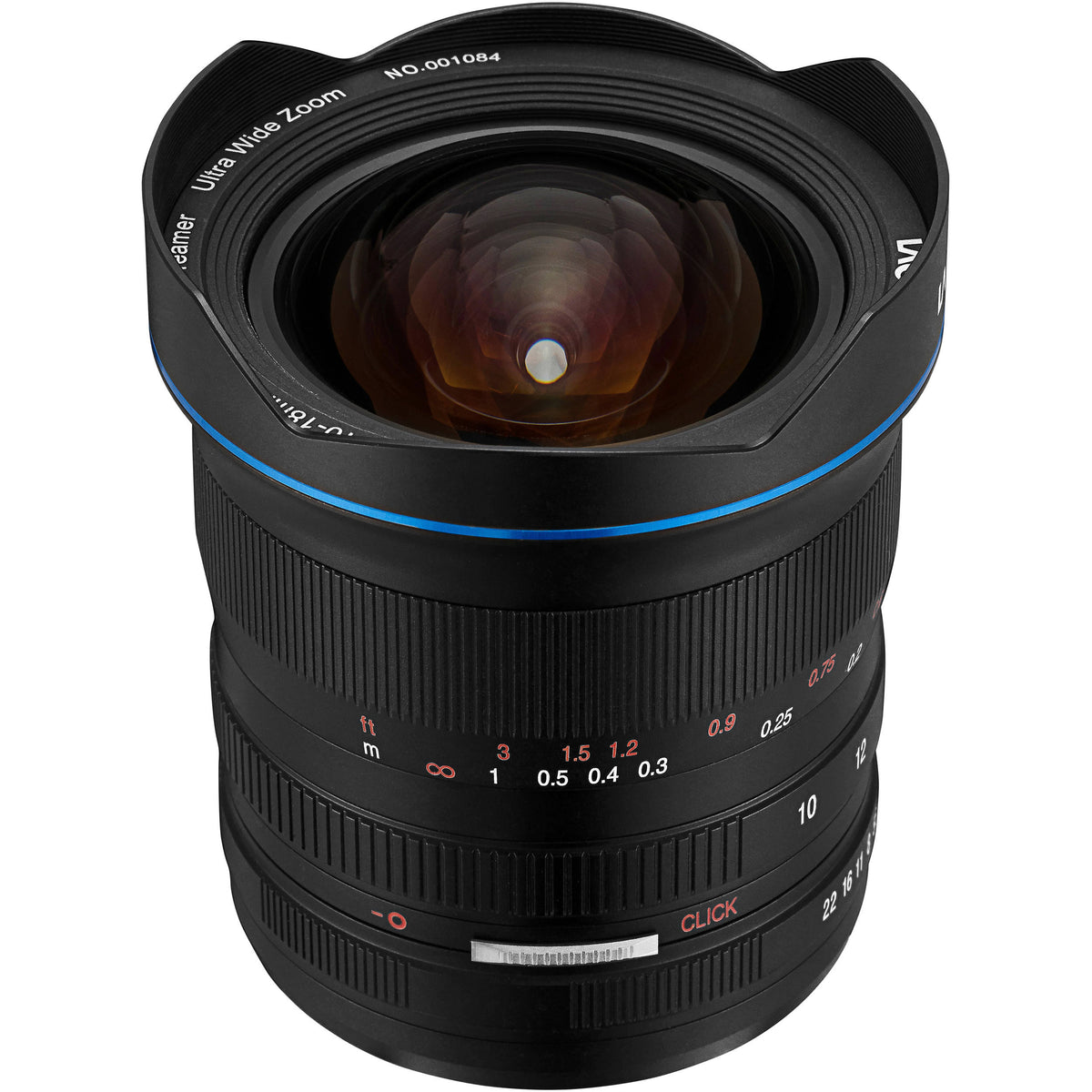 Lente Venus Optics Laowa 10-18mm f/4.5-5.6 Zoom - vista frontal