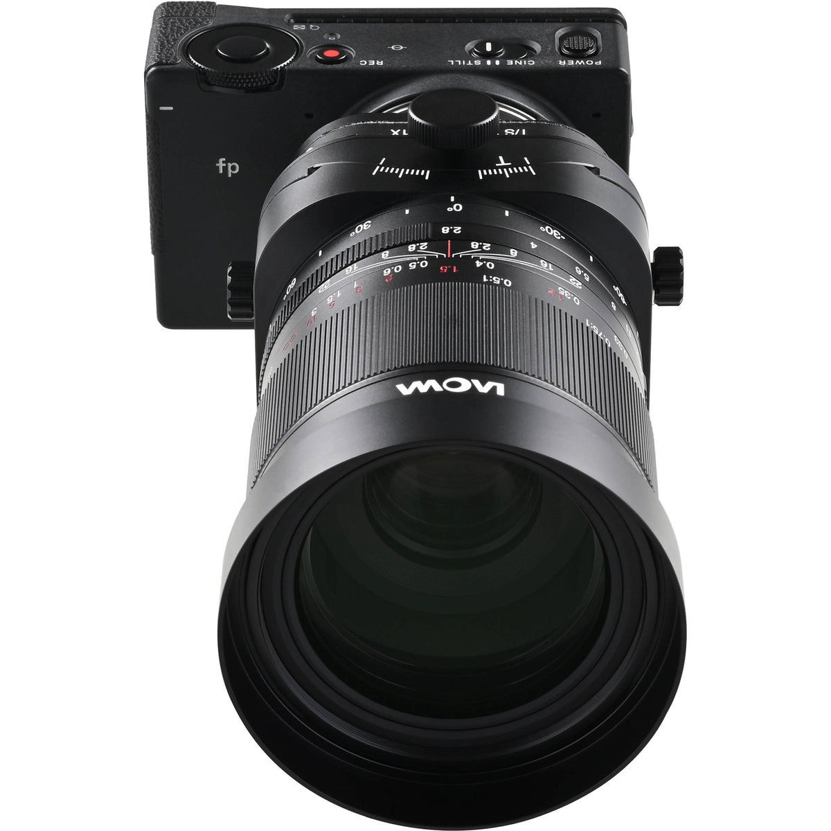 Lente Venus Optics Laowa 100mm f/2.8 Tilt-Shift 1x Macro - puertos y conexiones