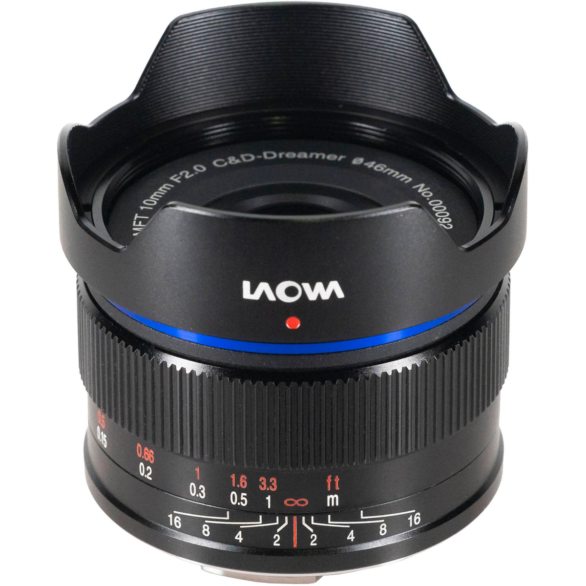 Lente Venus Optics Laowa 10mm f/2 Zero-D - vista frontal