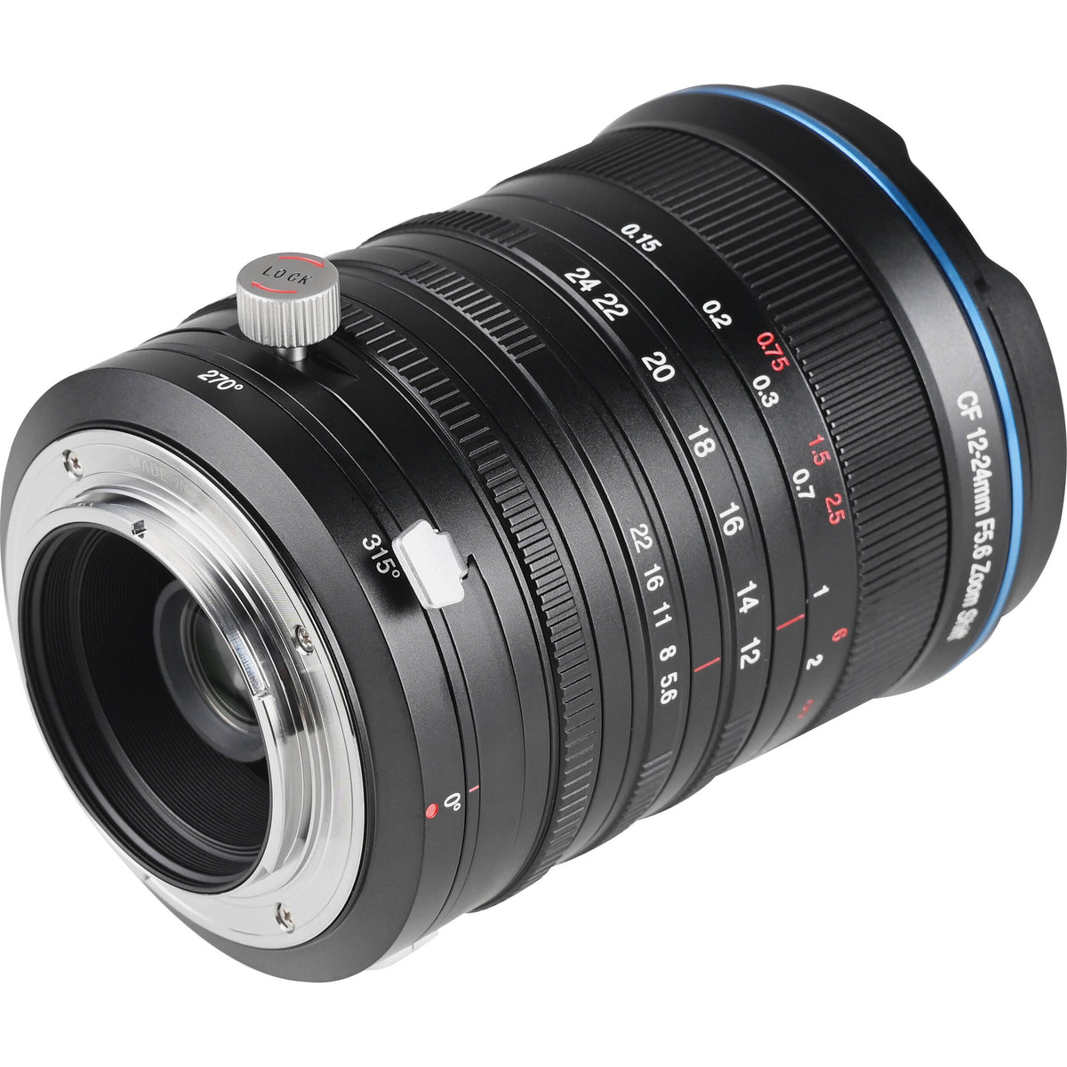 Lente Venus Optics Laowa 12-24mm f/5.6 Zoom Shift CF - vista lateral
