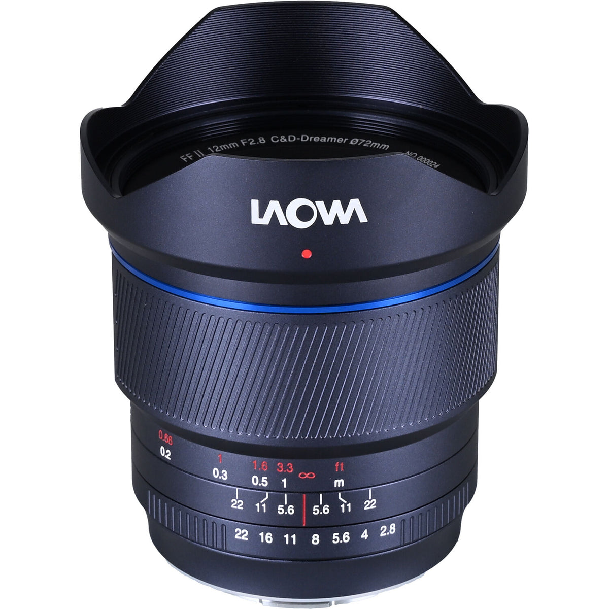 Lente Venus Optics Laowa 12mm f/2.8 Lite Zero-D MF (5-Blade Aperture) - vista frontal