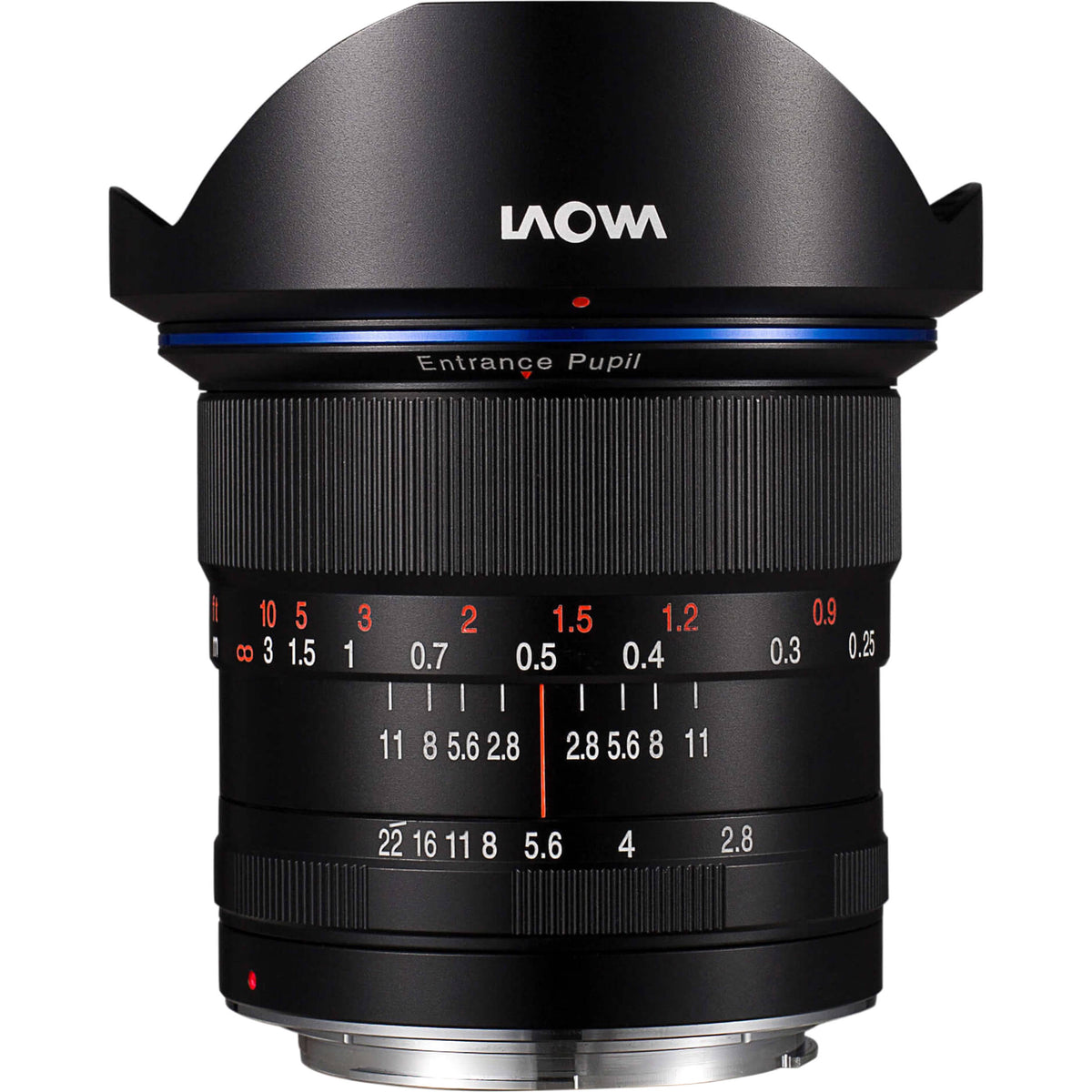 Lente Venus Optics Laowa 12mm f/2.8 Zero-D (Negro) - vista frontal