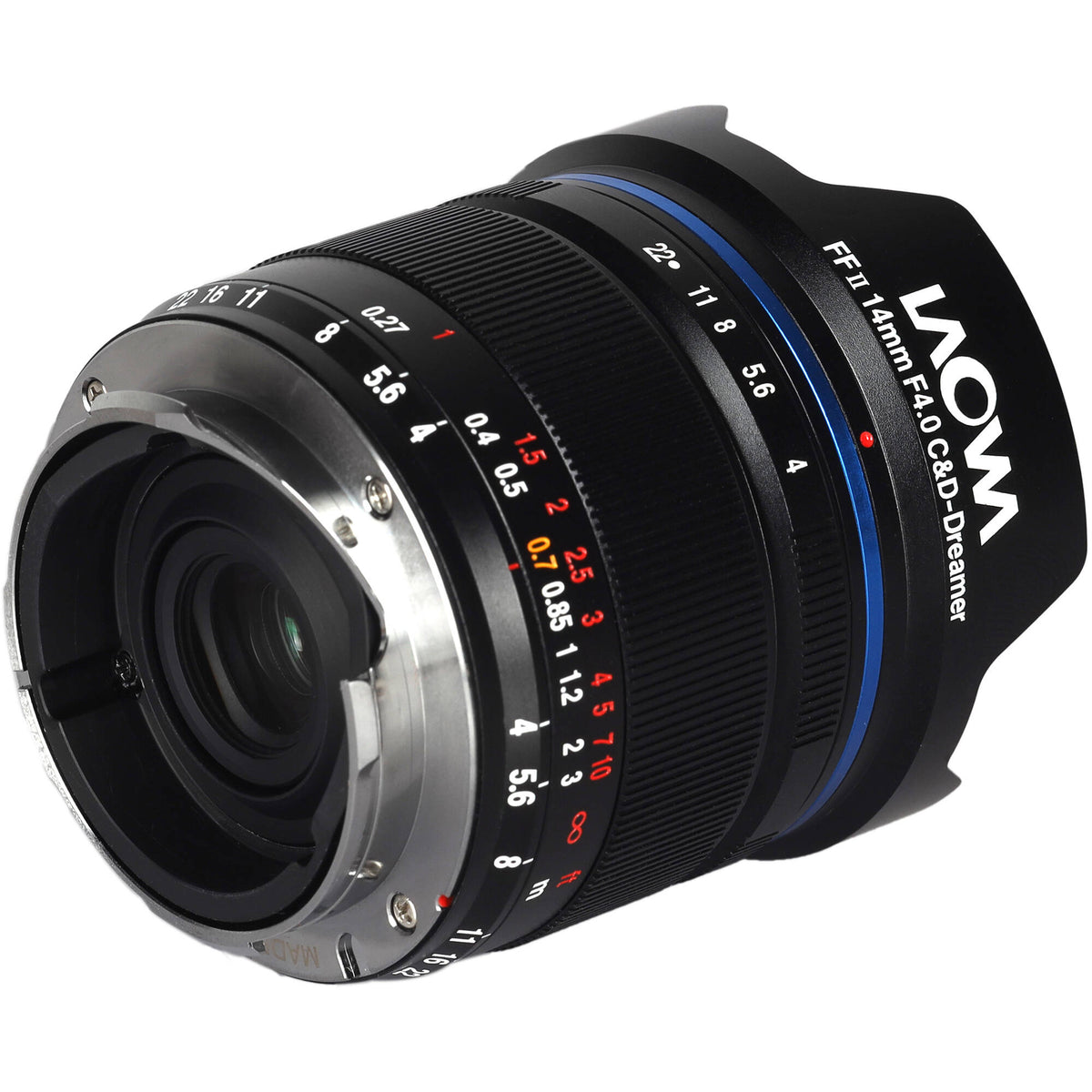 Lente Venus Optics Laowa 14mm f/4 FF RL - vista lateral