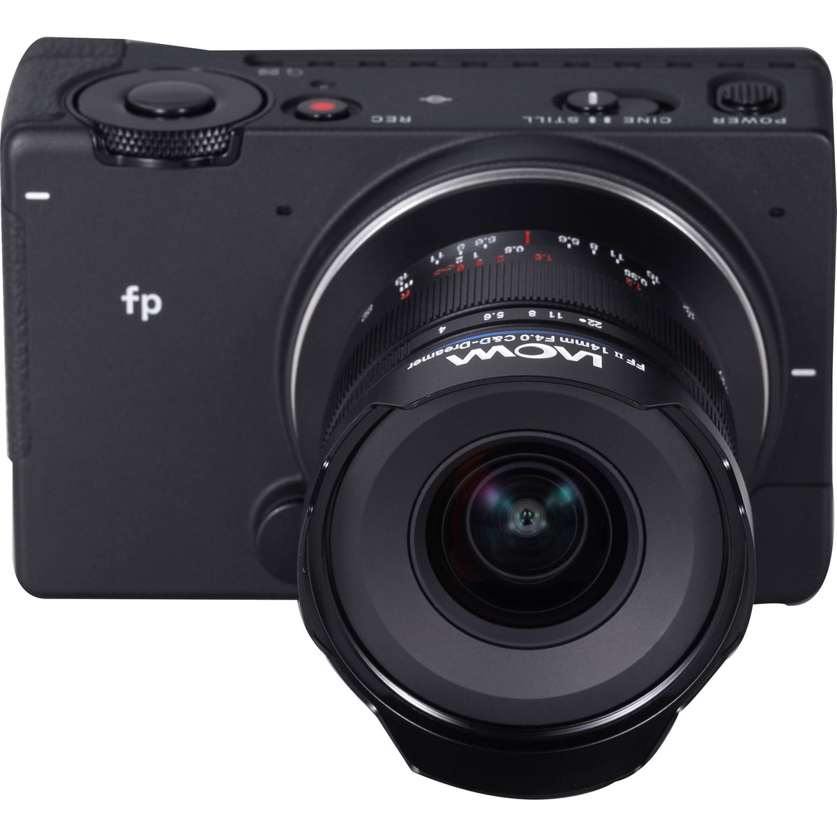 Lente Venus Optics Laowa 14mm f/4 FF RL - puertos y conexiones