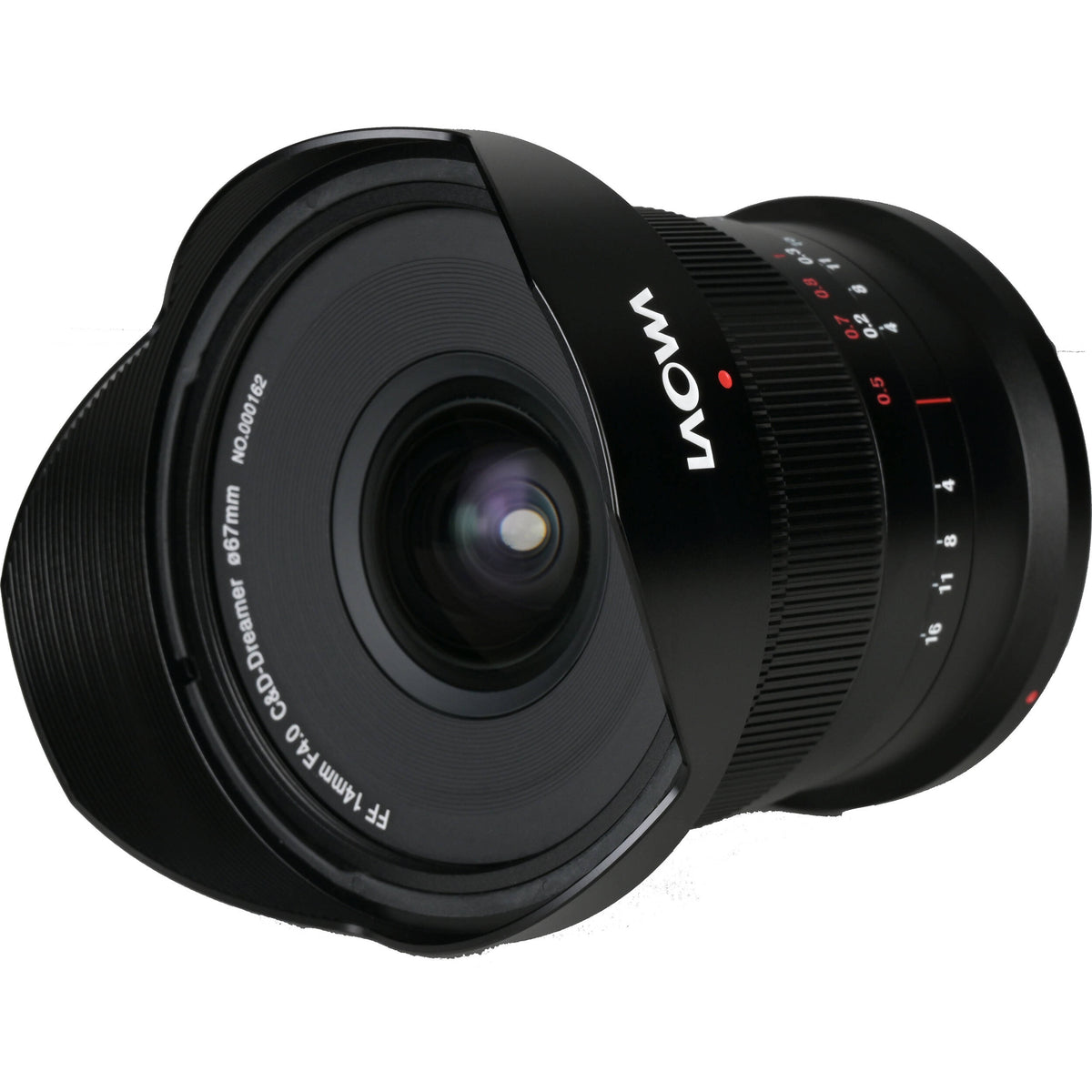 Lente Venus Optics Laowa 14mm f/4 Zero-D - puertos y conexiones