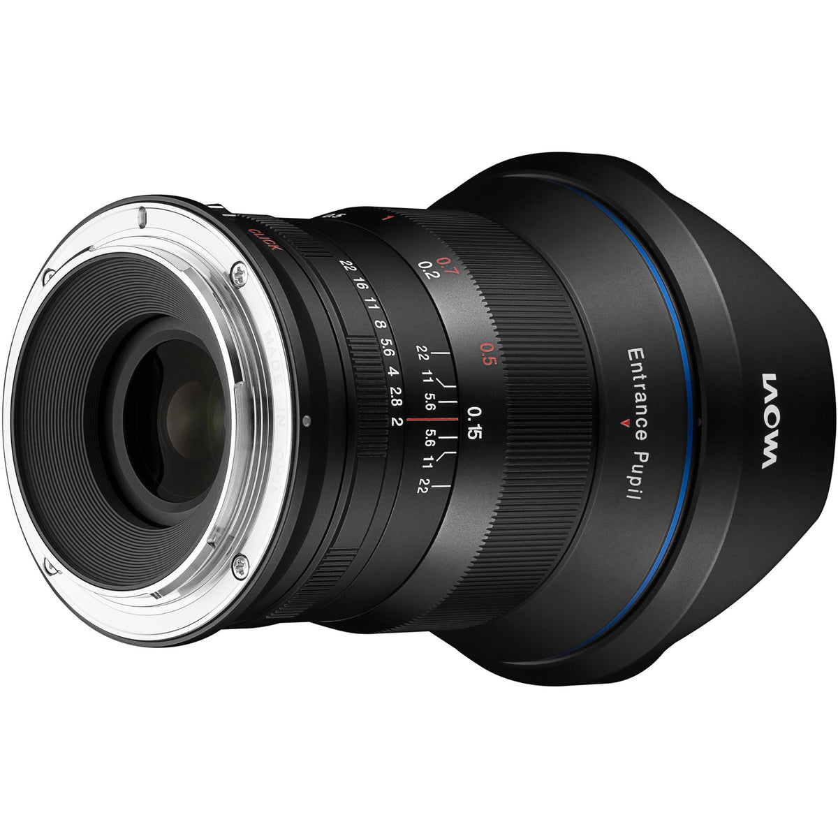 Lente Venus Optics Laowa 15mm f/2 FE Zero-D - vista lateral