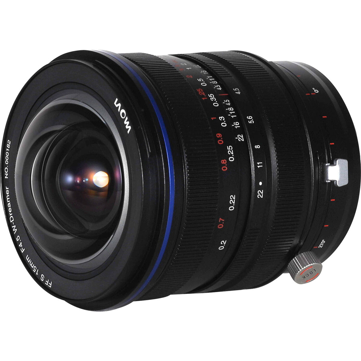 Lente Venus Optics Laowa 15mm f/4.5 Zero-D Shift - vista frontal