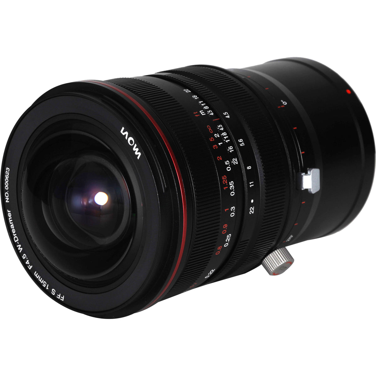 Lente Venus Optics Laowa 15mm f/4.5R Zero-D Shift - vista frontal