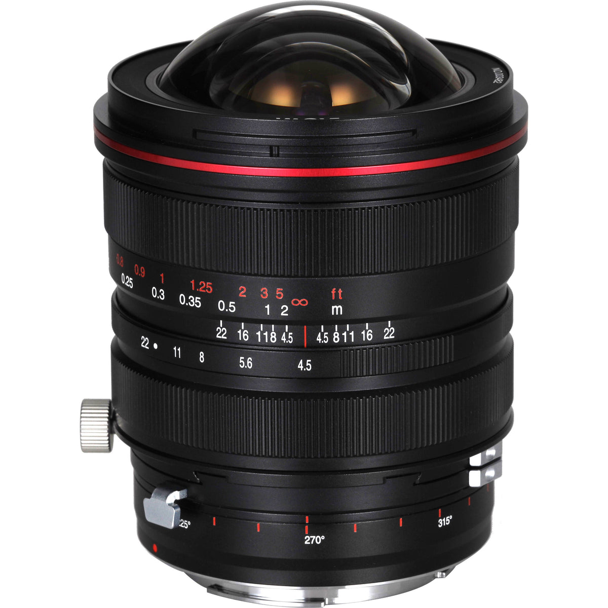 Lente Venus Optics Laowa 15mm f/4.5R Zero-D Shift - vista lateral