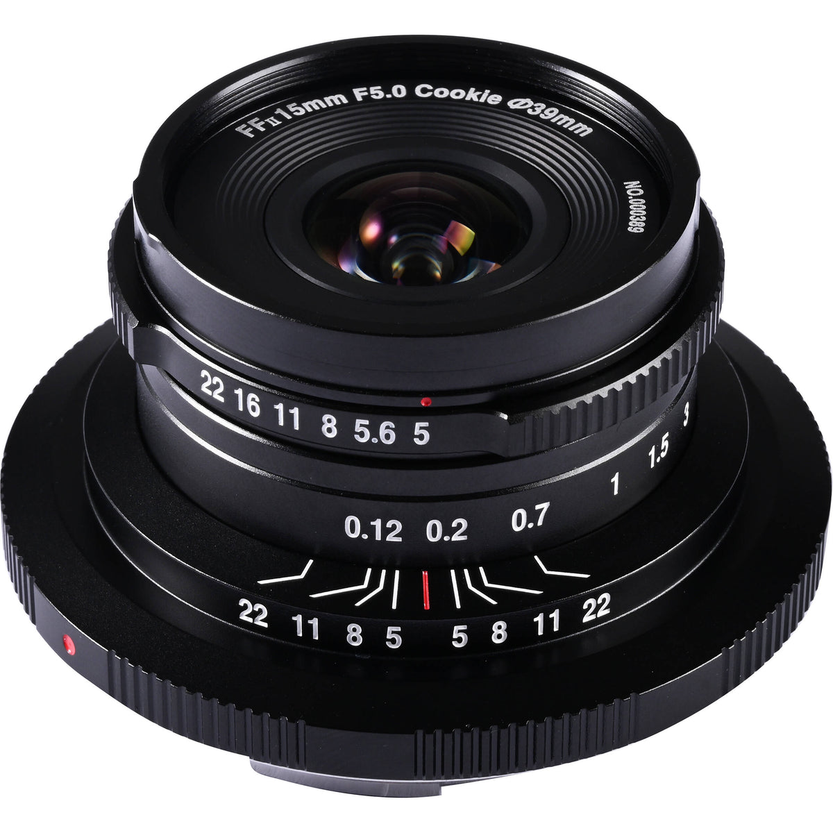 Lente Venus Optics Laowa 15mm f/5 Cookie (Negro) - vista frontal