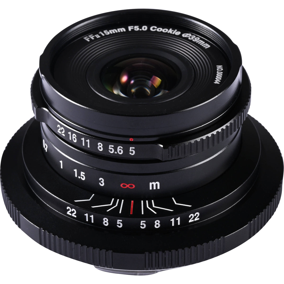 Lente Venus Optics Laowa 15mm f/5 Cookie (Negro) - vista frontal
