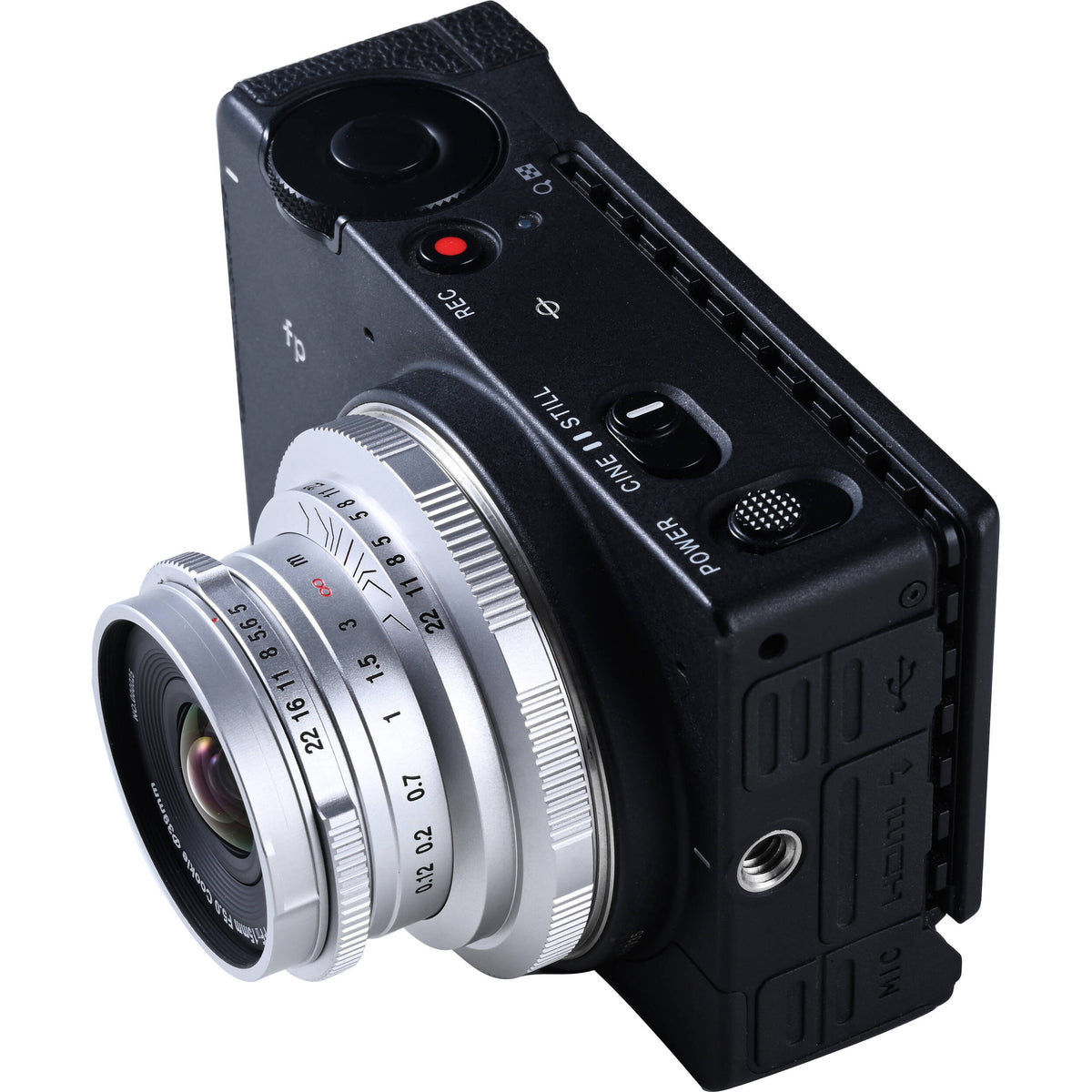 Lente Venus Optics Laowa 15mm f/5 Cookie (Plateado) - detalle