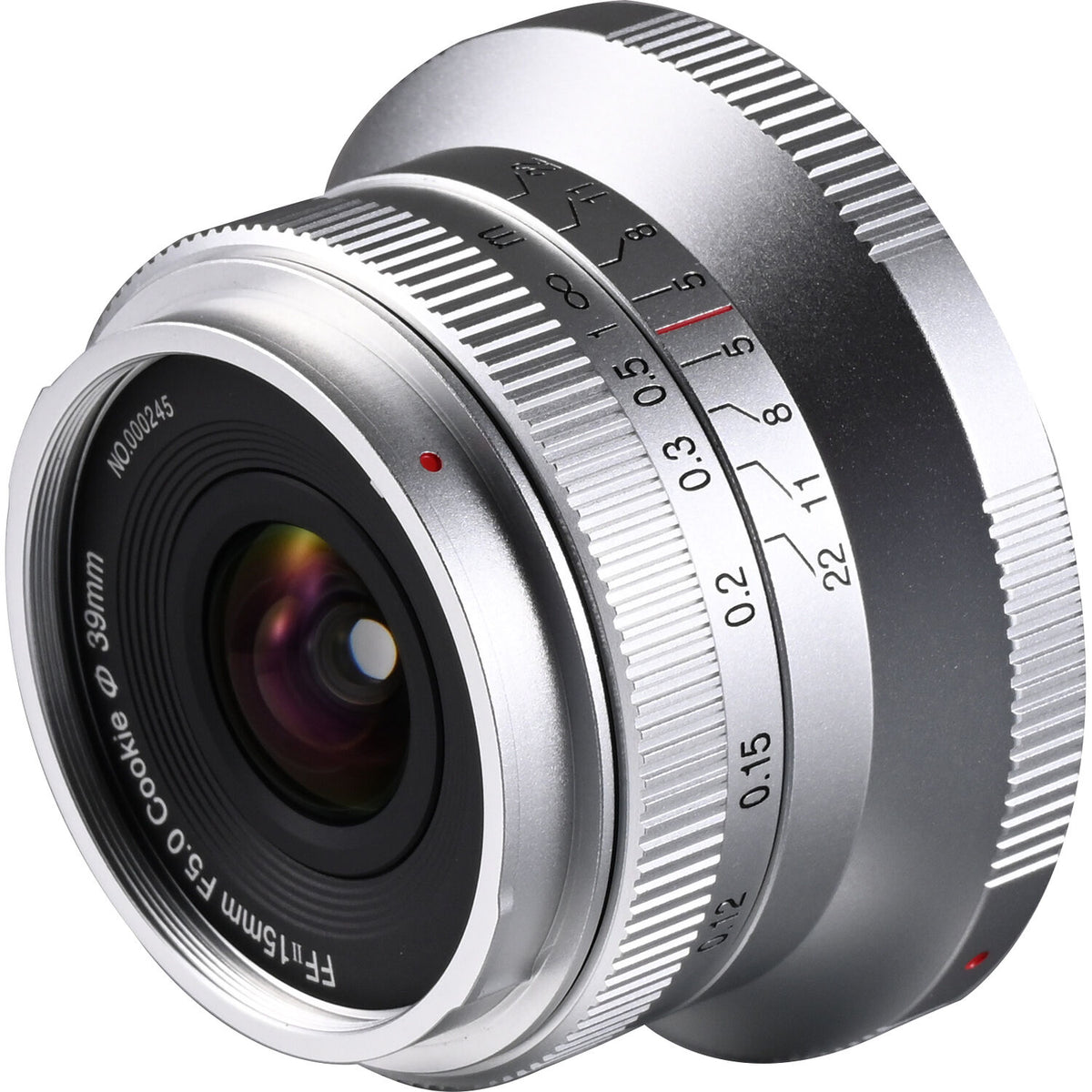Lente Venus Optics Laowa 15mm f/5 Cookie (Plateado, Auto-Aperture) - vista trasera