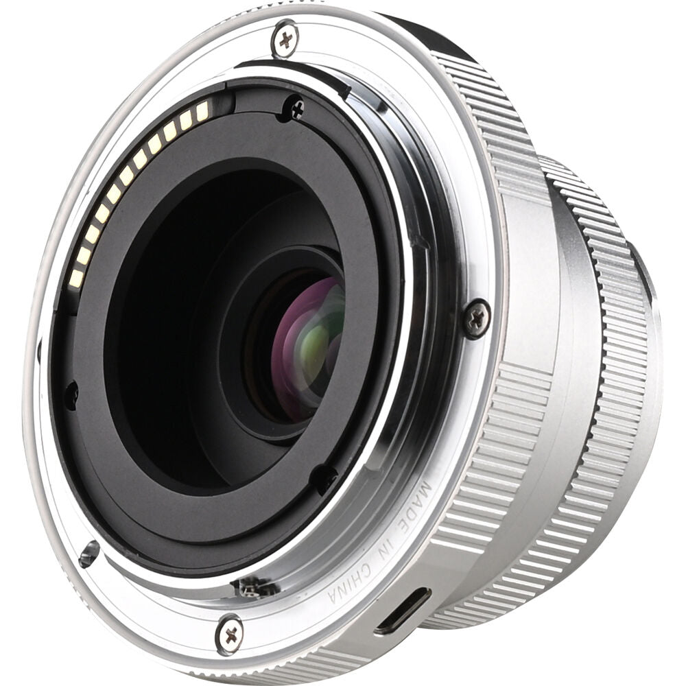 Lente Venus Optics Laowa 15mm f/5 Cookie (Plateado, Auto-Aperture) - vista lateral