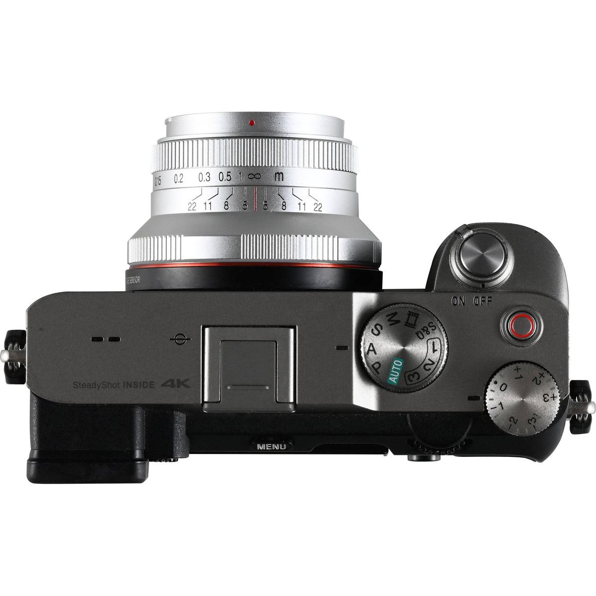 Lente Venus Optics Laowa 15mm f/5 Cookie (Plateado, Auto-Aperture) - puertos y conexiones