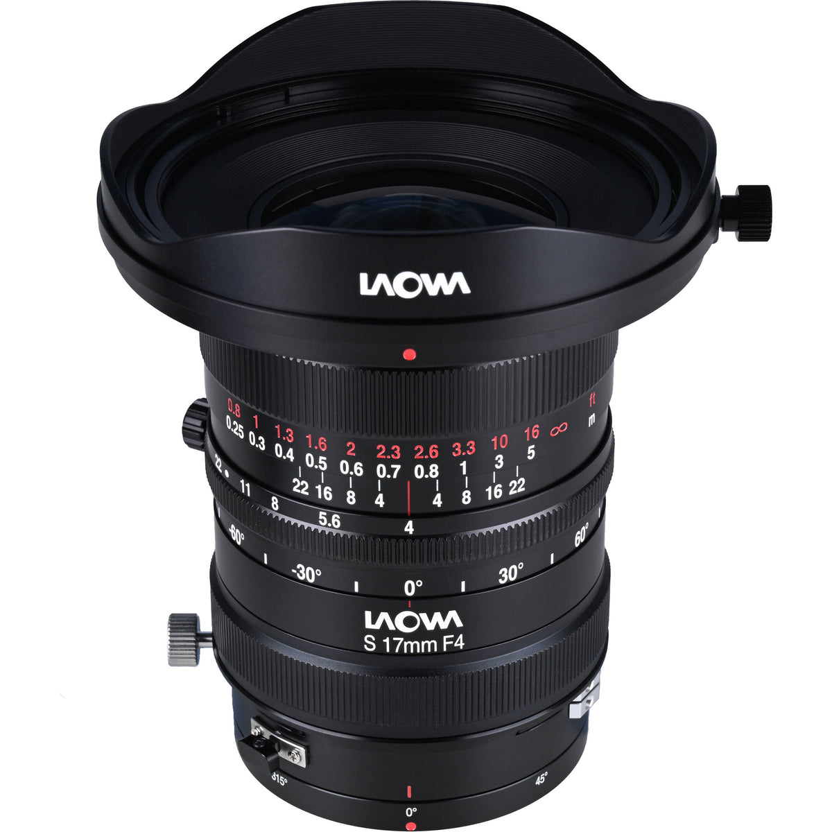 Lente Venus Optics Laowa 17mm f/4 Zero-D Shift - vista frontal