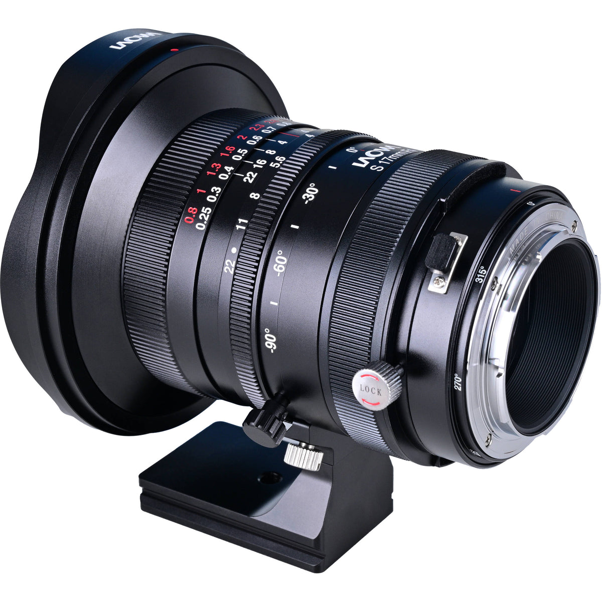 Lente Venus Optics Laowa 17mm f/4 Zero-D Shift - vista lateral