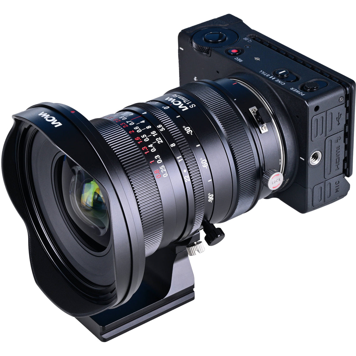 Lente Venus Optics Laowa 17mm f/4 Zero-D Shift - contenido de la caja