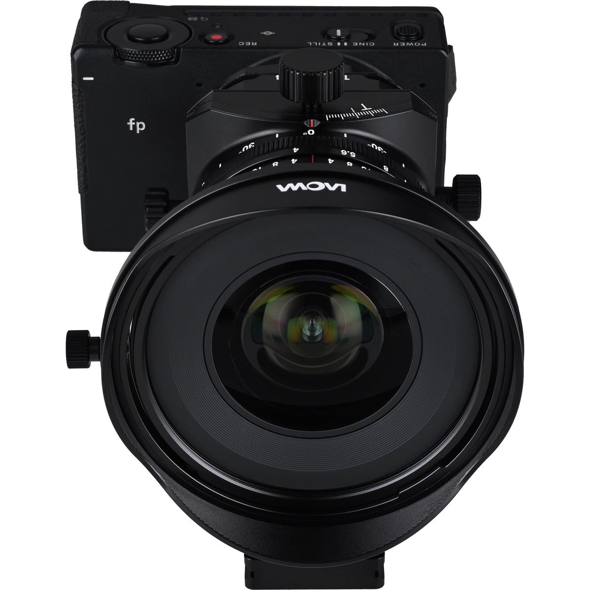 Lente Venus Optics Laowa 17mm f/4 Zero-D Tilt-Shift - puertos y conexiones