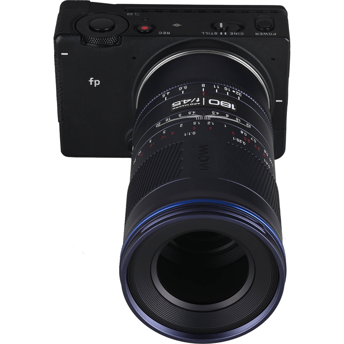 Lente Venus Optics Laowa 180mm f/4.5 1.5x Ultra-Macro APO - puertos y conexiones