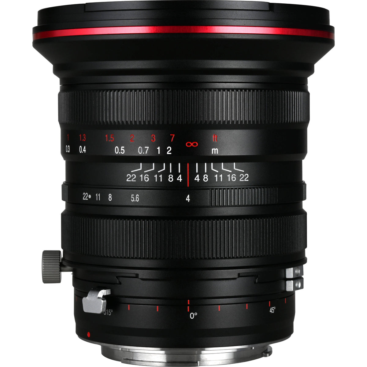 Lente Venus Optics Laowa 20mm f/4 Zero-D Shift - vista frontal