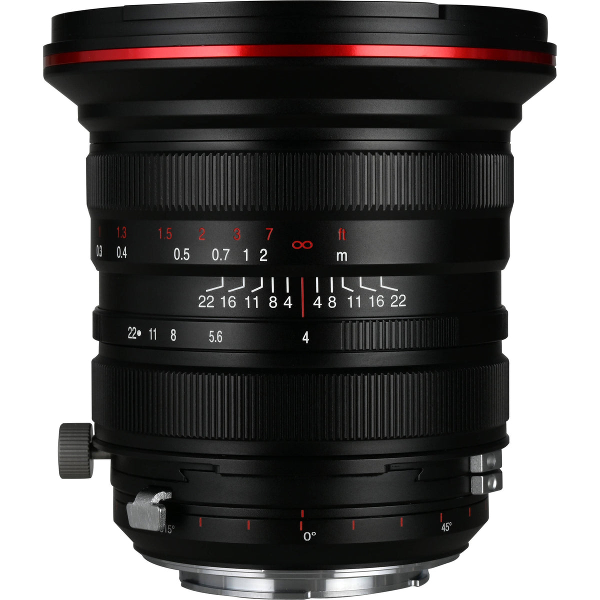 Lente Venus Optics Laowa 20mm f/4 Zero-D Shift - vista frontal