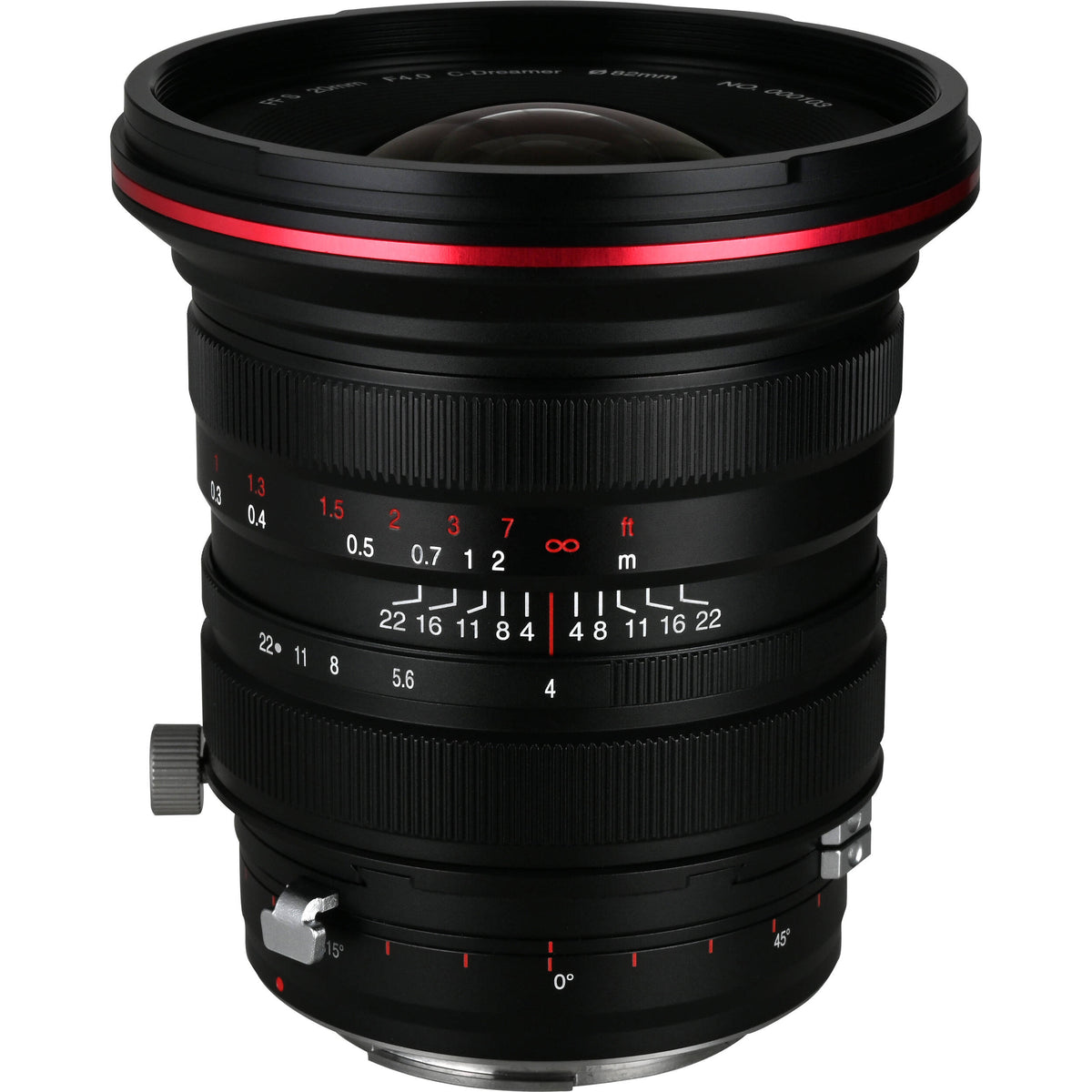 Lente Venus Optics Laowa 20mm f/4 Zero-D Shift - vista trasera