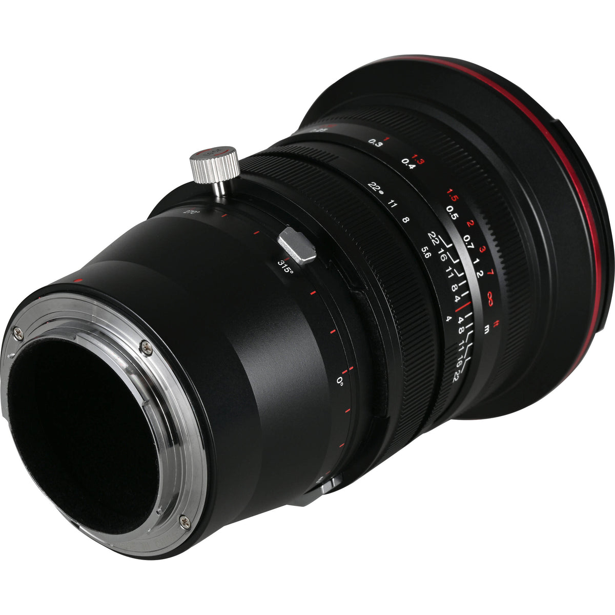Lente Venus Optics Laowa 20mm f/4 Zero-D Shift - vista lateral